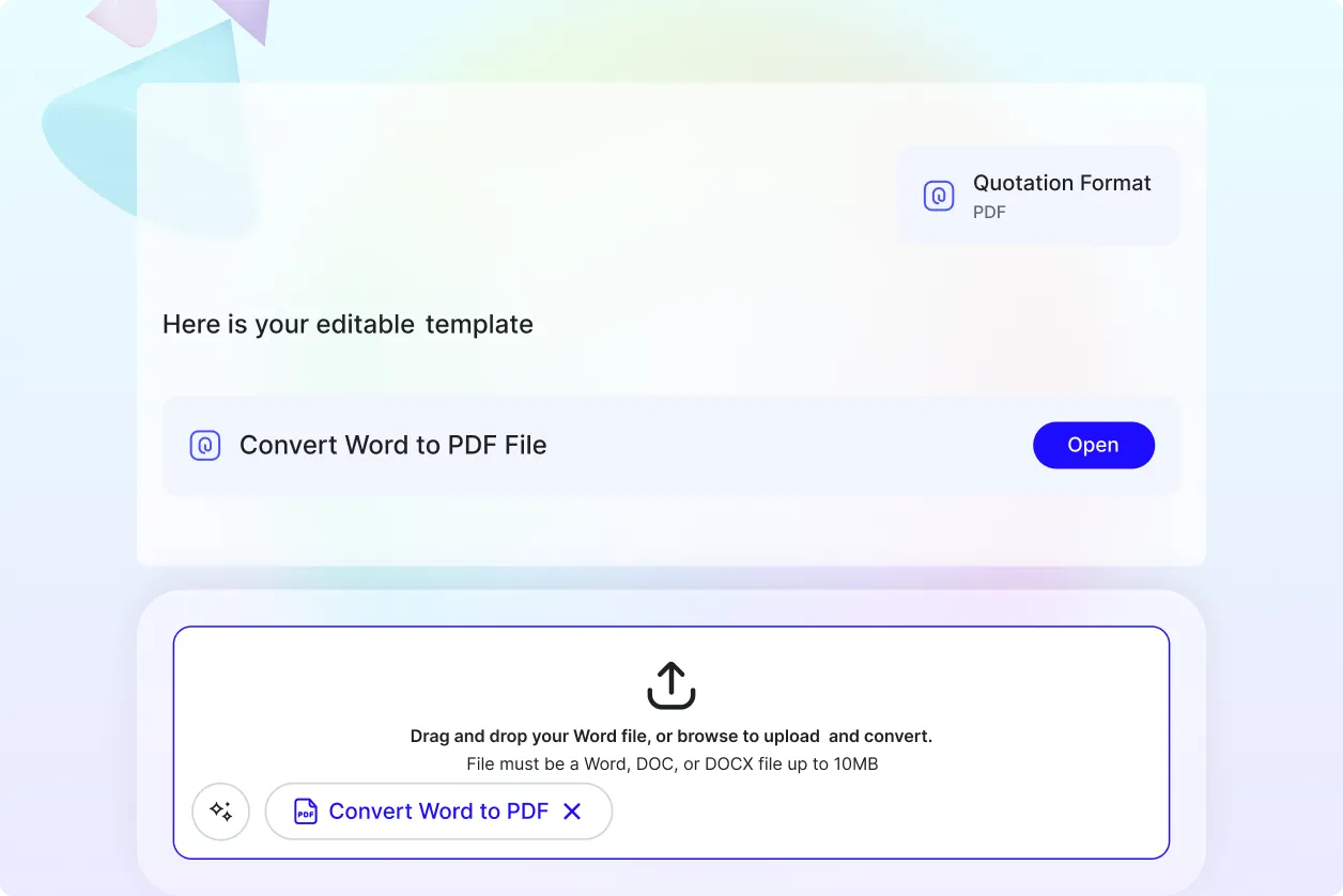 Free AI Convert DOCX to PDF Editor, Free DOCX to PDF Converter Online